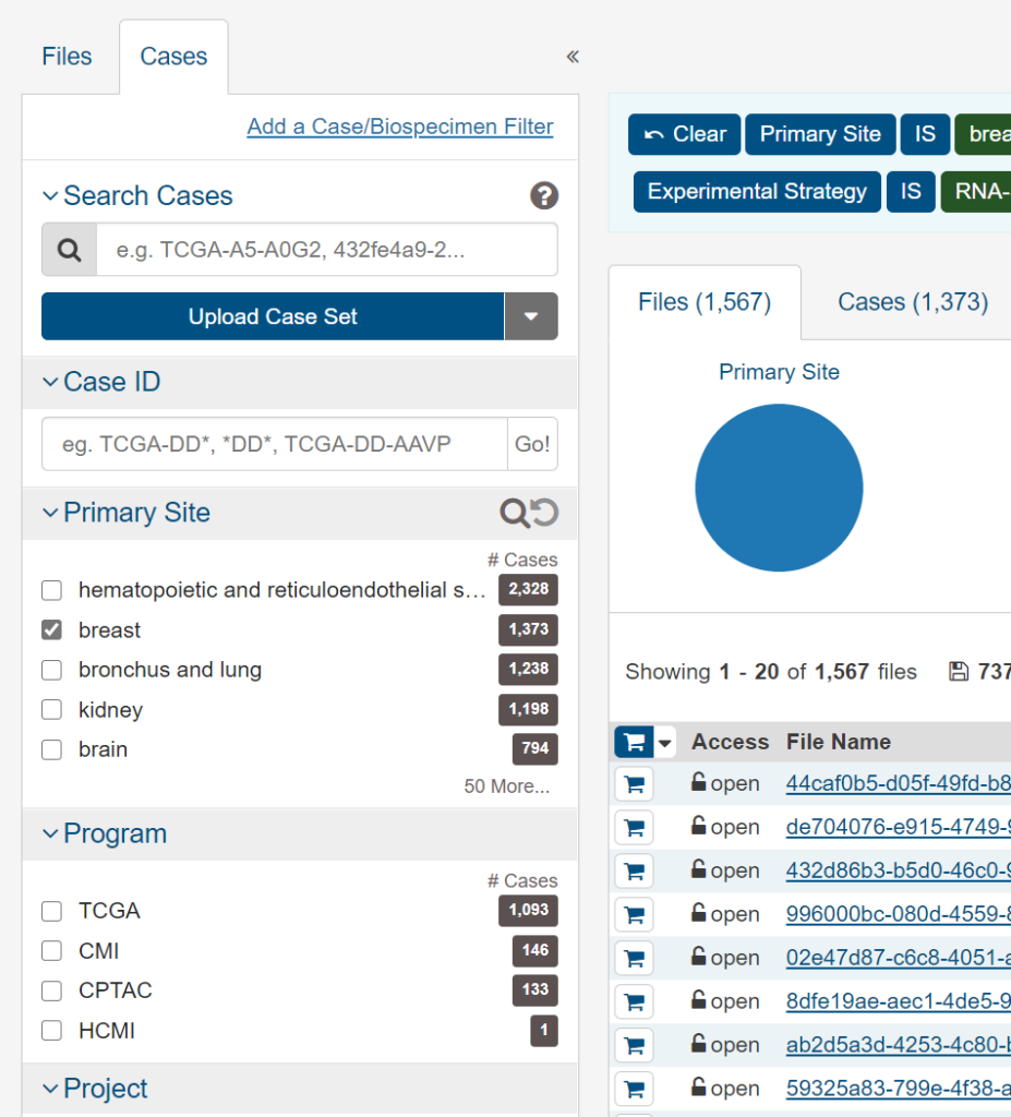 GDC Data Portal (TCGA) のデータを取得する | BioTech ラボ・ノート